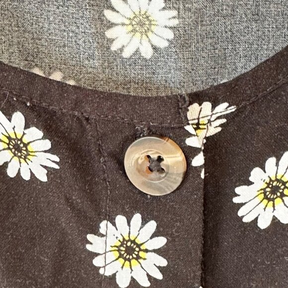 Tucker‎ & Tate Girls Black White Daisy Floral Dress Boho Lagenlook Size Large - Picture 7 of 8